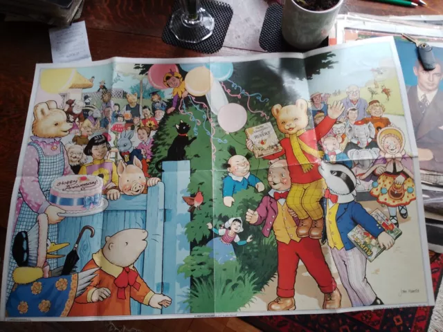 Rupert Bear  Rupert’s Wonderful Day - 50th Anniversary Large Poster (FOLDED)