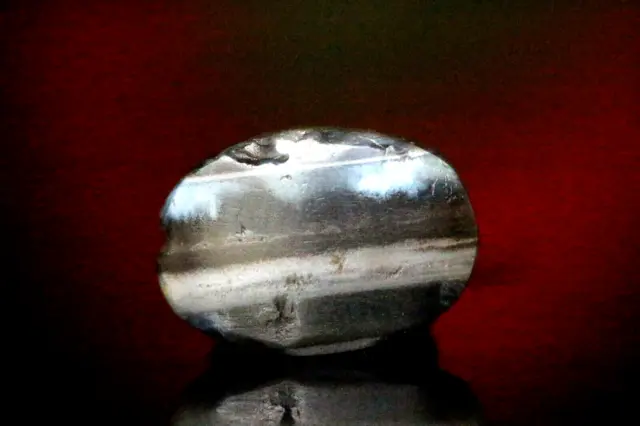 Dzi Banded Bead, Agate Stone Bead, Himalayan Tibetan China  Bead 14mm