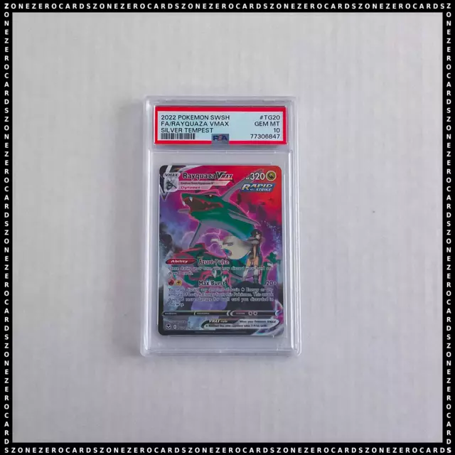 NM Pokemon Silver Tempest Rayquaza VMAX Secret Trainer Gallery