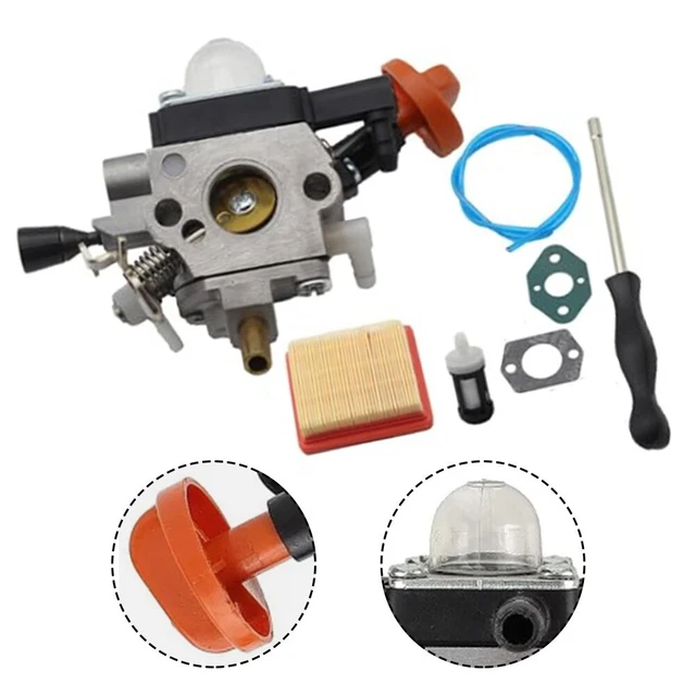 Kit Carburateur Pour Débroussailleuse Echo – Compatible SRM-2100, SM-2100, SRM-3605 – Remplace Zama C1U-K52 – Inclut Joints, Filtres Et Ampoules D’Amorçage