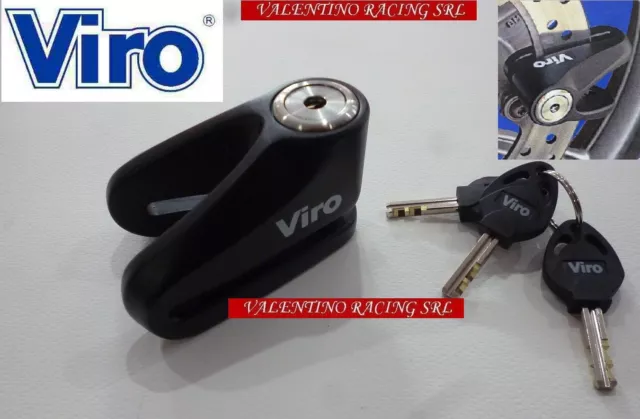 BLOCCA DISCO ACCIAIO VIRO 167 PER MOTO E maxi SCOOTER CON PERNO 14 MM