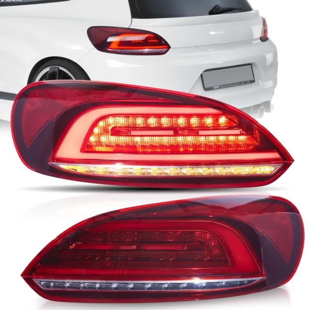 VLAND LED Taillights for 2009-2014 VW VOLKSWAGEN Scirocco W/Startup & Sequential