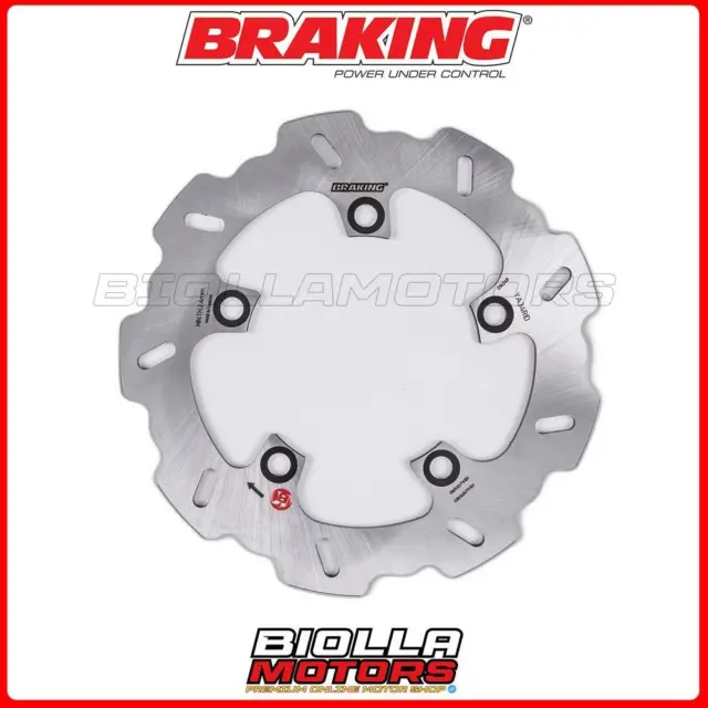 Ya34Rid Disco Freno Posteriore Dx Braking Yamaha Yzf R1 1000 2012 - Wave Fisso -