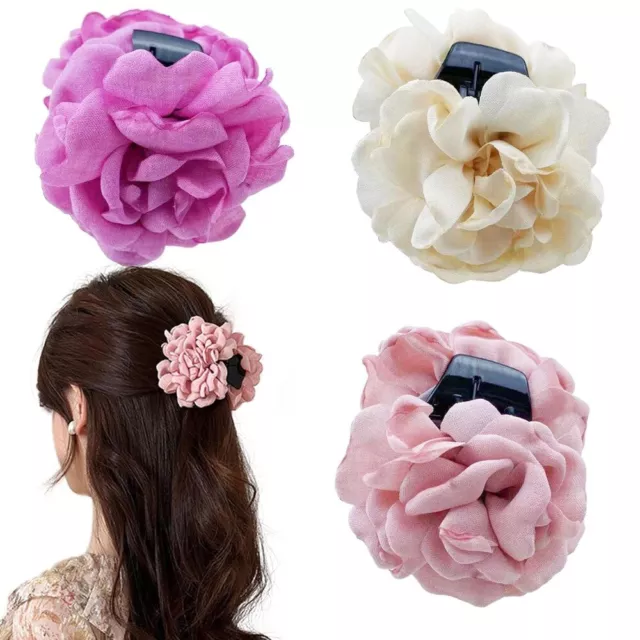 Large Rose Flower Hair Claw Clip Exaggerate Hairpin Flower Hairpin  Korean Lady