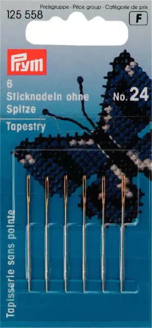 Sticknadeln ohne Sp. ST 24 0,80 x 37 mm silberfarbig, Packung mit 6St, 125