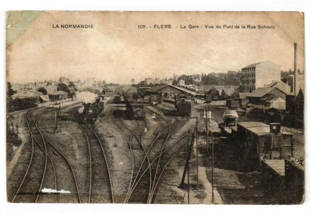 CPA Flers.- La gare - view of the bridge of the rue schnetz (196004)