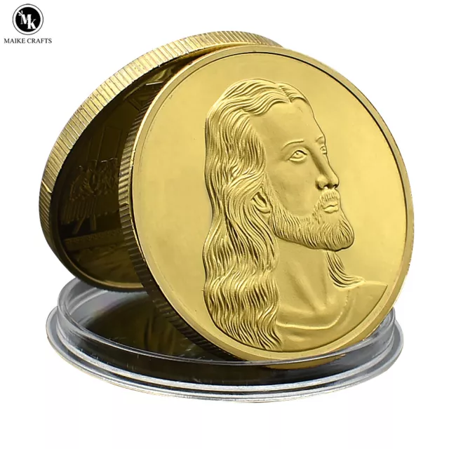 Jesus Last Supper Gold Coin Christian Challenge Coin Easter Collection Gift