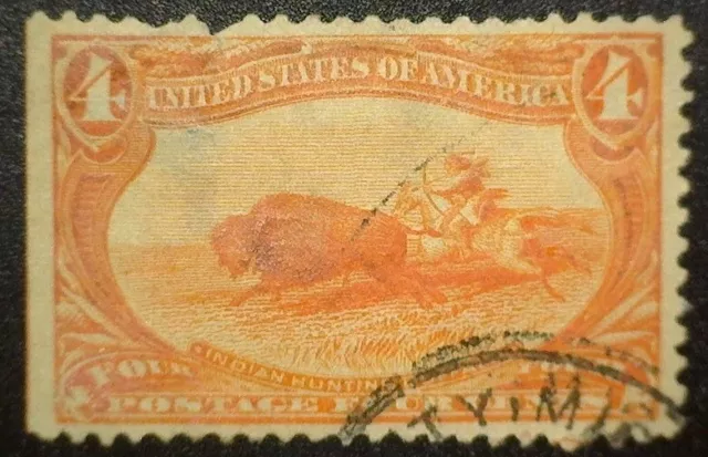 US Scott #287, 1898 4c Trans-Mississippi Exposition -VF/XF Centering - Used