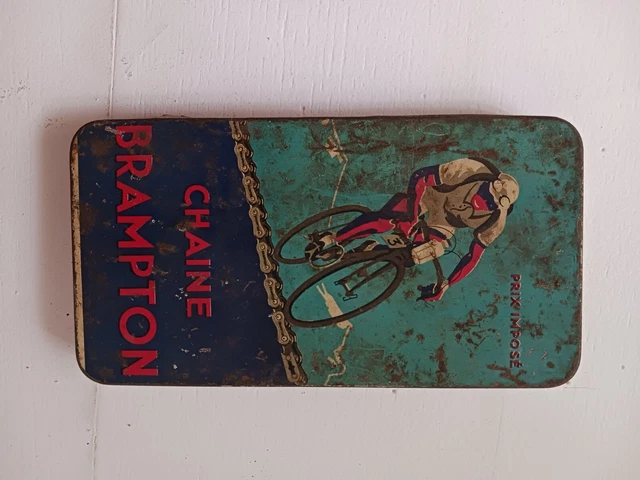 ANCIENNE BOÎTE CARTON publicitaire pour Chaîne Cycle Brampton Vide Réf