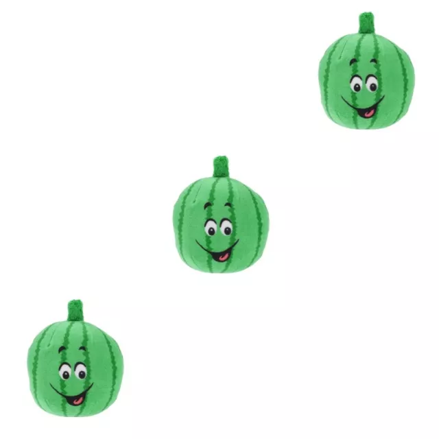 3 Pieces Scrump Plush Fruit Shaped Dog Toys for Aggressive Chewers Puppy