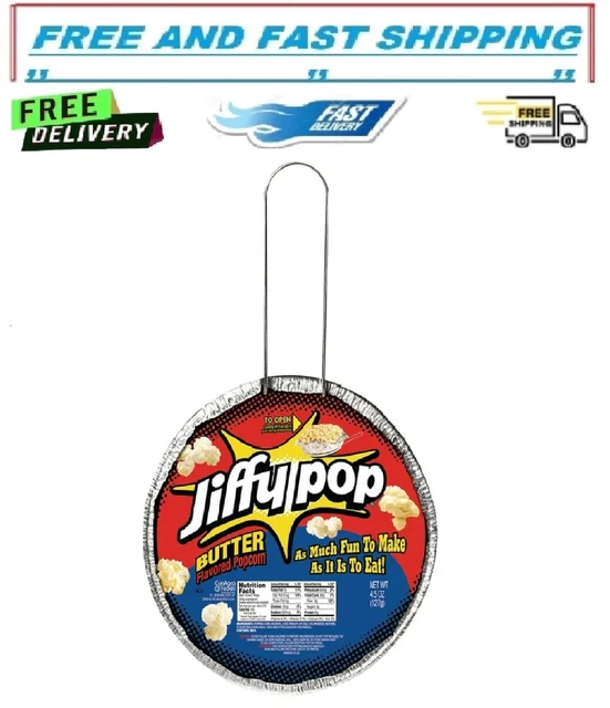 JIFFY POP BUTTER Flavored Popcorn, Stovetop Popping Pan, 4.5 oz. 4.60