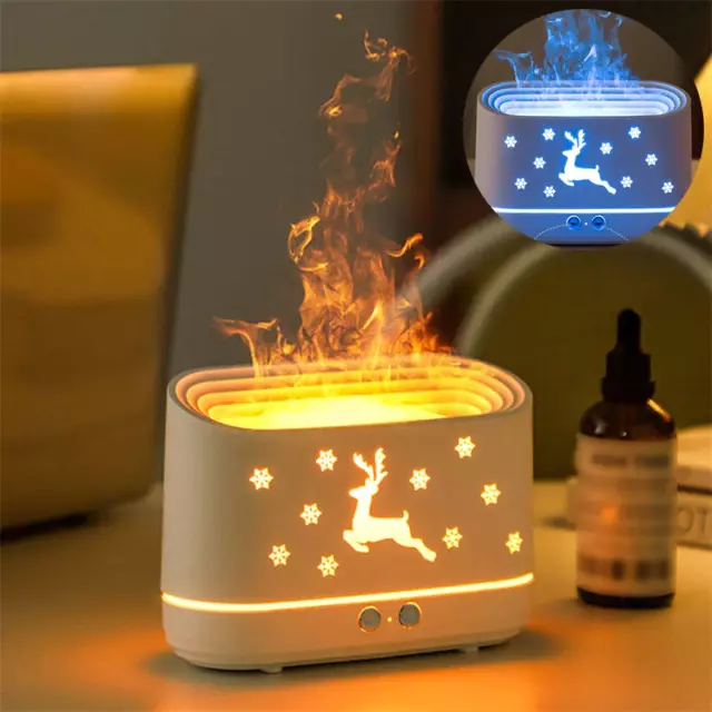 Elk Flame Humidifier Diffuser Mute Household Atmosphere Lamp Christmas Home Deco