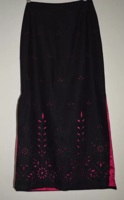 Rare! 6 8 Anthropologie Lace Skirt Pink Lining Made in USA Original Label