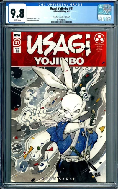 USAGI YOJIMBO #31 - 1:10 Peach Momoko Variant Cover - CGC 9.8 IDW 2022