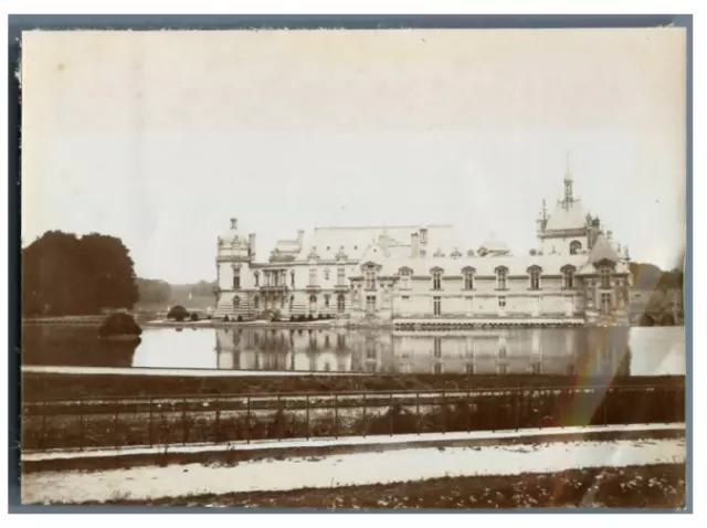 France, Château de Chantilly Vintage Citrate Print. Oise Citrate Print 8x1