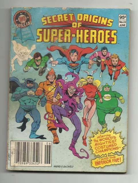 DC Special Blue Ribbon Digest #22 - Secret Origins of Super-Heroes - GD- 1.8
