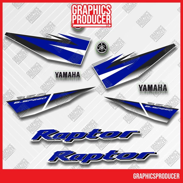 Yamaha Raptor 350 6 speed Decals White 2005 Model Graphics Kit  Premium Vinyl