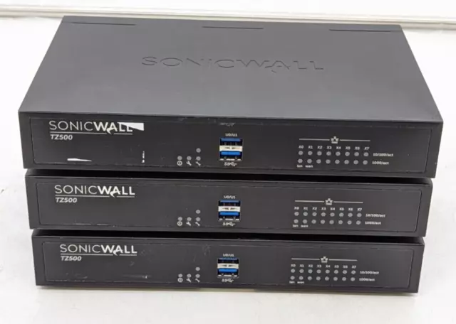 3x SonicWALL TZ500 High Availability Security Firewall Appliance APL29-0B6 As is 3