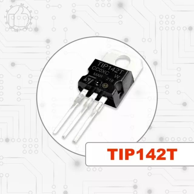 Tip142T Tip 142T Darlington Transistor To-220 Npn 100V 10A 125W - 2 Pezzi