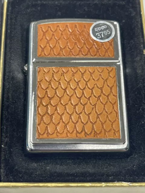 Zippo 2000 Diamond Cut Leather Lighter Sealed In Box W36