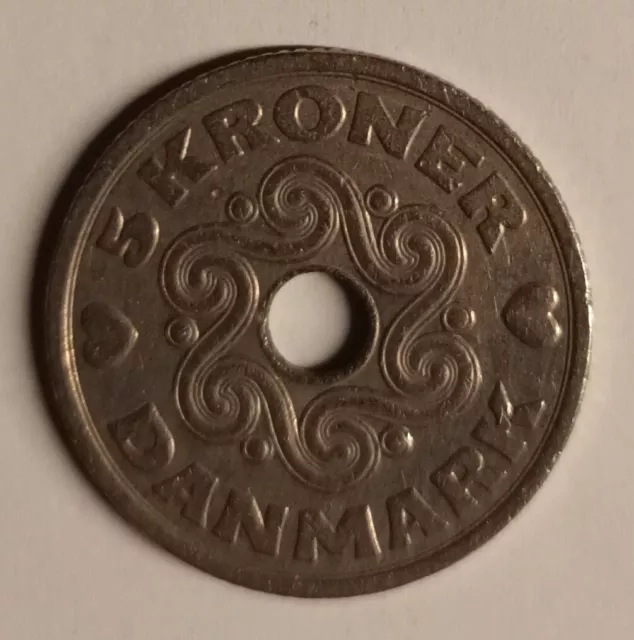 münze dänemark.5 kroner-1990