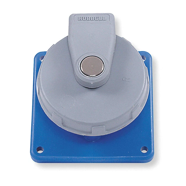 HUBBELL HBL420R9W IEC Pin and Sleeve Receptacle,20A,250V
