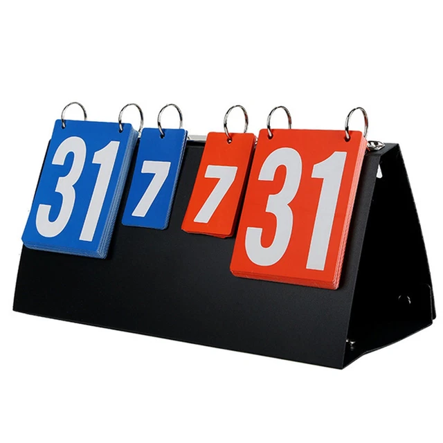 6-Digit Scoreboard Tennis Sports For Tennis Keeper Portable Scoreboard