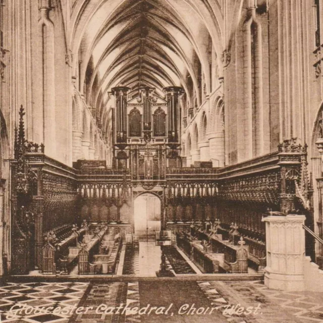 Gloucester Cathedral Choir West Postcard 1910s F. Frith & Co. England Photo