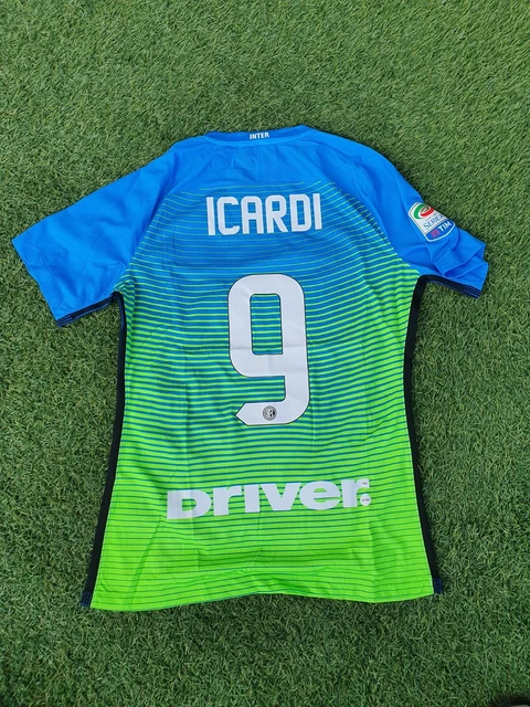 MAGLIA INTER ICARDI 9 match worn serie A 2016 17 tg. L terza