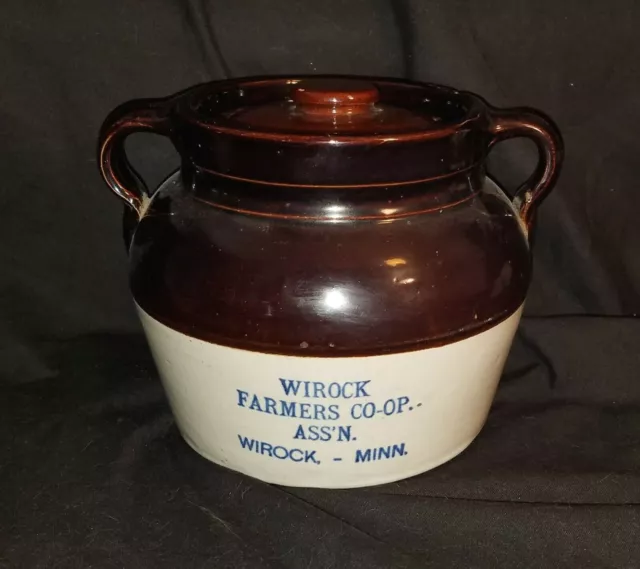 Wirock MINNESOTA c1900 ADVERTISING RED WING BEAN POT Crock GHOST TOWN? nr Fulda