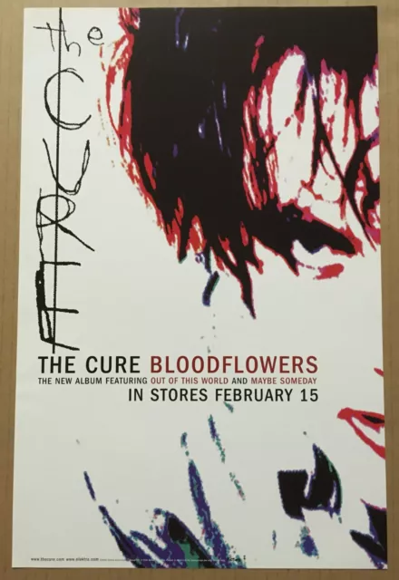 THE CURE Vintage 2000 PROMO POSTER w/DATE 4 Bloodflowers CD 11x17 NEVER DISPLAY THE CURE Vintage 2000 PROMO POSTER w/DATE 4 Bloodflowers CD 11x17 NEVER DISPLAY