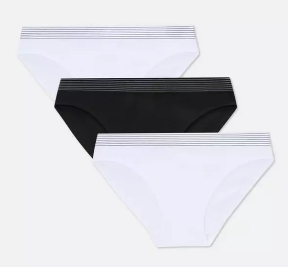 3 Seamfree Monochrome Briefs Girls Underwear Pants