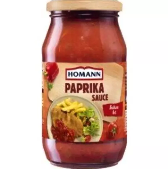 Homann Paprika Sauce Balkan Art 400ml Glas 6er Pack (6x400ml)