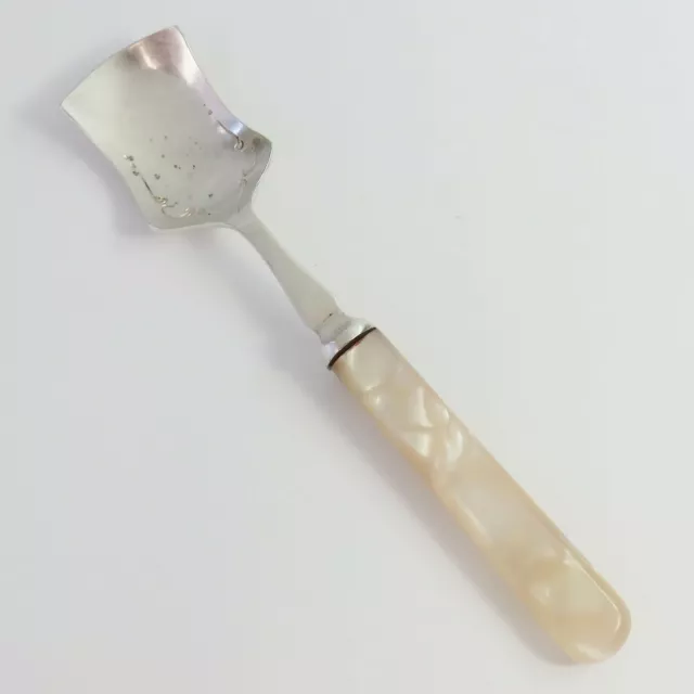 Vintage Viner & Hall Silverplate Faux Pearl Handle Jam/Sugar Spoon