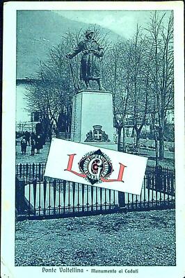 Grosio Monumento ai Caduti Valtellina Colonia CIF cartolina viaggiata 1956 