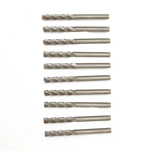 Fraises Carbure Artensky 10pcs 0.8-3.0mm - Pour CNC Gravure PCB Fraisage
