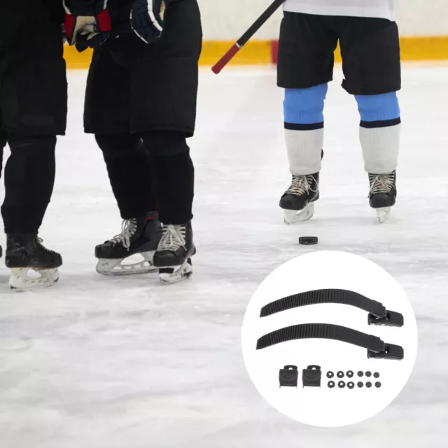 2 Sets Skate Buckle Versatile Skates Fixing Belt Skating Shoes Energy Strap Ice