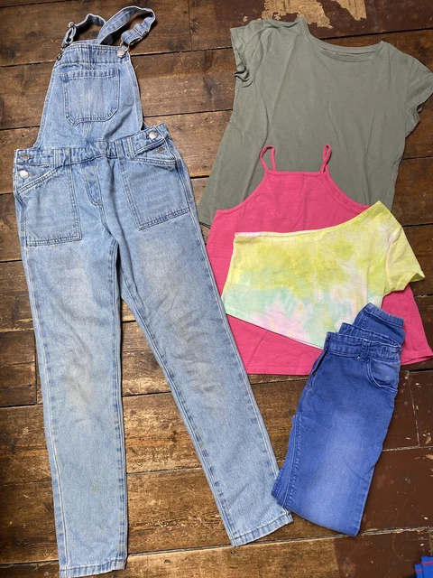 Girls Bundle Age 10-11 Years Next Dungarees Jeans Tops T-shirts Zara H&M