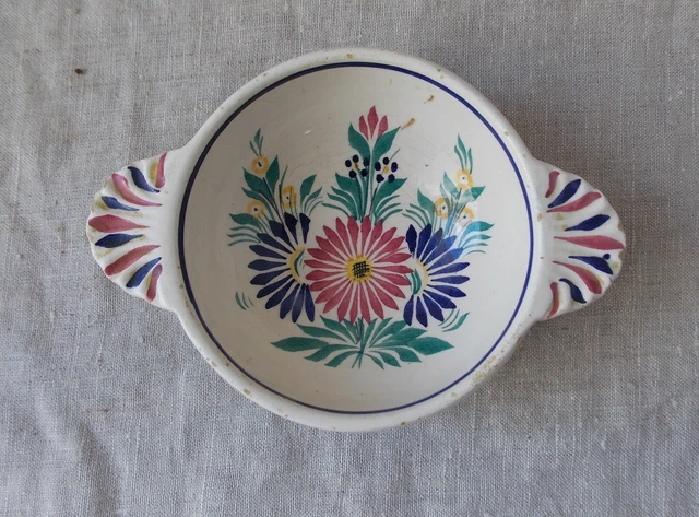 Dînette Ancienne Henriot Quimper – Mini Bol à Oreilles, 6 Pièces En Faïence