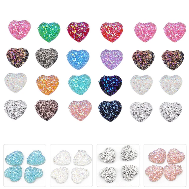 100pcs Kristall Strass Tasten Harz Flatback Charme Strass Flatback Verzierungen