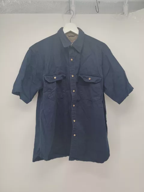 MENS FADED GLORY Blue Button Shirt Thick Cotton Size M $22.00 - PicClick
