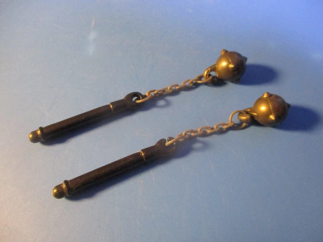 Lot De 2 Fléaux Médiévaux Playmobil (boulet Et Chaîne) Pour Chevalier - Occasion