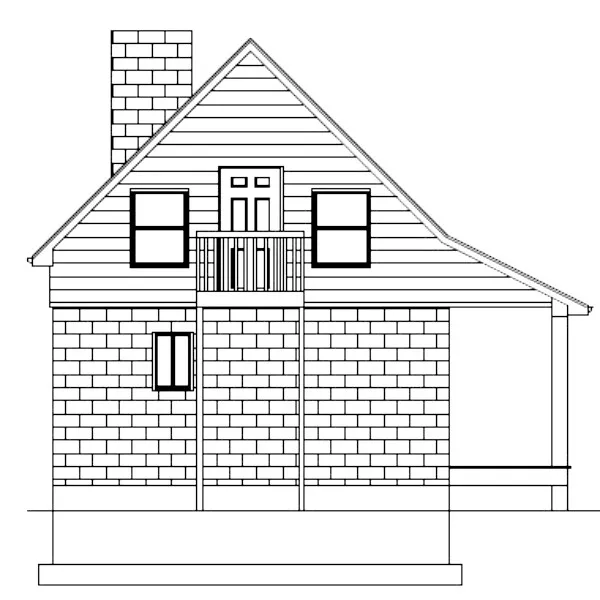 20 x 30 Cabin Plans with Porch, Loft, Basement and Fireplace 2
