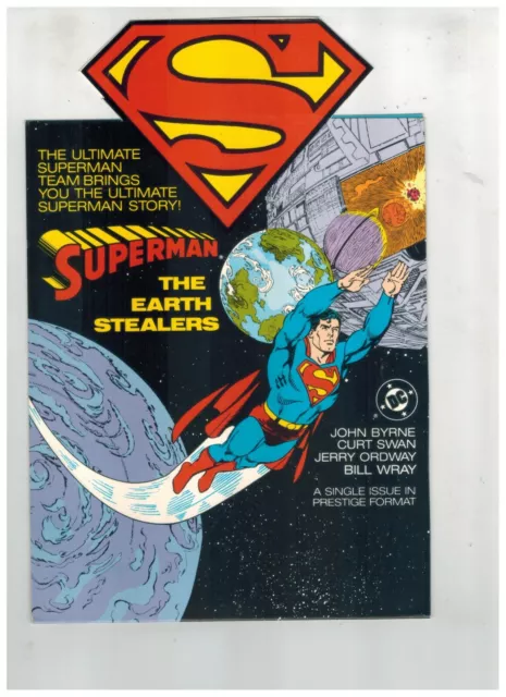 Superman The Earth Stealers Vintage Scarce Promo Displayer 1987