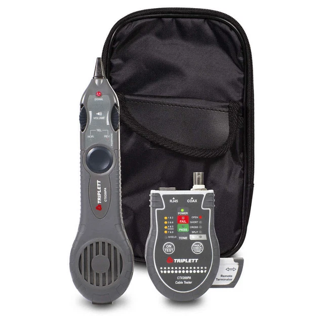 TRIPLETT CTX200PA Network Cable Tester w/Inductive Probe