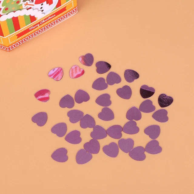 2000 piezas Corazón Decoración Para Mesa De Navidad Corazón Púrpura