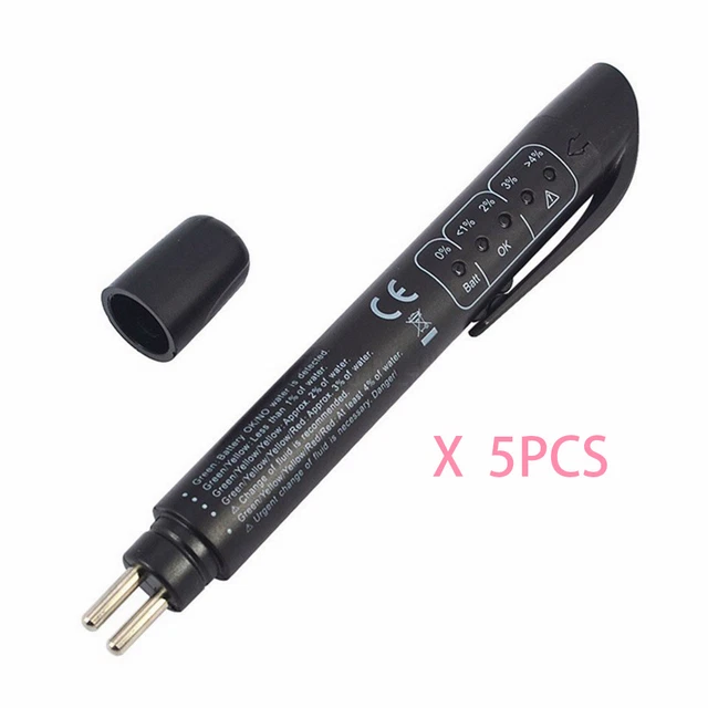 5PCS Brake Fluid Liquid Oil Moisture Tester Pen Car Testing Tool For DOT3 DOT4