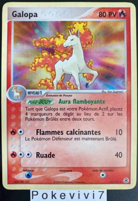 Carte Pokemon GALOPA 13/112 Holo Reverse Bloc EX Rouge Feu Vert Feuille FR