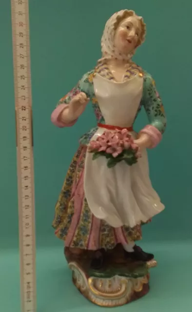 Meissen Porzellan Figur Frau Mädchen 32cm restauriert