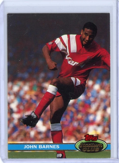 1992 John Barnes Liverpool Topps Stadion Club Fußballkarte #17 #8002